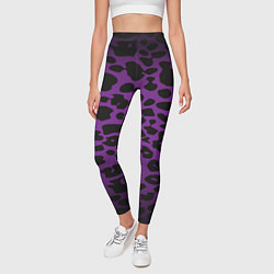 Леггинсы женские Фиолетовый леопард, цвет: 3D-принт — фото 2