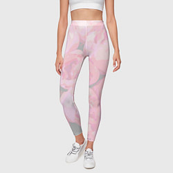 Леггинсы женские Розы бледные, цвет: 3D-принт — фото 2