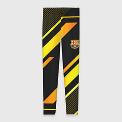 Леггинсы женские ФК Барселона эмблема, цвет: 3D-принт