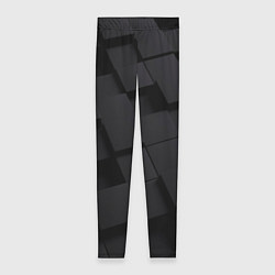 Леггинсы женские Чёрные геометрические блоки, цвет: 3D-принт