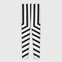 Леггинсы женские Черно-белые полосы в узоре, цвет: 3D-принт