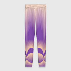 Леггинсы женские Фиолетовый градиент в полоску, цвет: 3D-принт