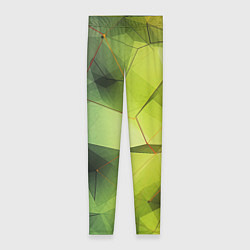 Леггинсы женские Зеленая текстура объемная, цвет: 3D-принт