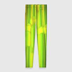 Леггинсы женские Зеленые неоновые полосы, цвет: 3D-принт