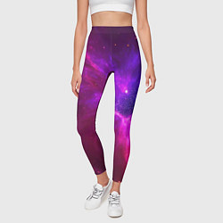 Леггинсы женские Бескрайнее космическое пространство - галактика, цвет: 3D-принт — фото 2