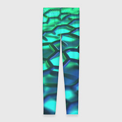 Женские легинсы Зеленые и синие соты