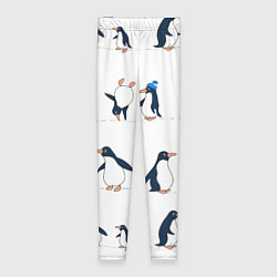 Леггинсы женские Семейство пингвинов на прогулке, цвет: 3D-принт