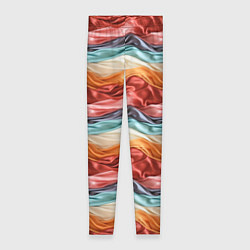 Леггинсы женские Разноцветные полосы текстура ткани, цвет: 3D-принт