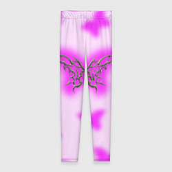Леггинсы женские Y2K purple butterfly, цвет: 3D-принт