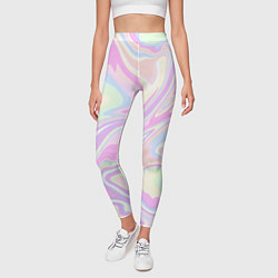 Леггинсы женские Абстракция розовая плазма, цвет: 3D-принт — фото 2