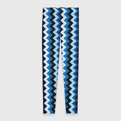 Леггинсы женские Ломаные полосы синий, цвет: 3D-принт