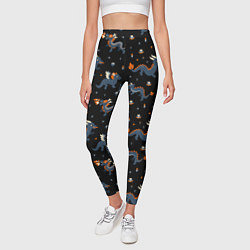 Леггинсы женские Коллаж драконов, цвет: 3D-принт — фото 2