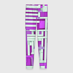 Леггинсы женские Полосы на фиолетовом фоне, цвет: 3D-принт