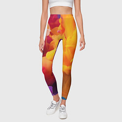 Леггинсы женские Цветной дым, цвет: 3D-принт — фото 2