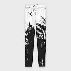 Леггинсы женские Черно-белая абстракция гранж, цвет: 3D-принт