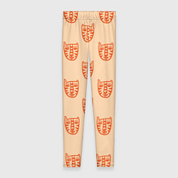 Женские легинсы Drawn Tiger