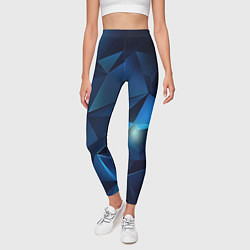 Леггинсы женские Синяя геометрическая абстракция, цвет: 3D-принт — фото 2