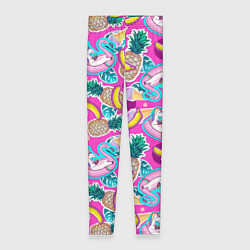 Леггинсы женские Единорог в плавательном круге, цвет: 3D-принт