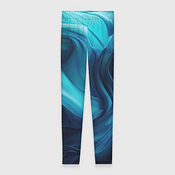 Леггинсы женские Синяя абстракция в виде волн, цвет: 3D-принт