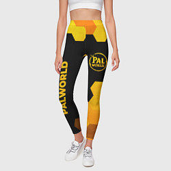 Леггинсы женские Palworld - gold gradient вертикально, цвет: 3D-принт — фото 2