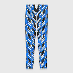 Леггинсы женские Синяя техно броня, цвет: 3D-принт