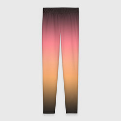 Леггинсы женские Градиент затемнённый розово-жёлтый, цвет: 3D-принт