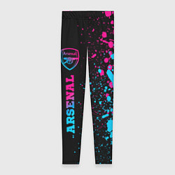 Женские легинсы Arsenal - neon gradient по-вертикали