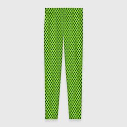 Женские легинсы Кислотный зелёный имитация сетки