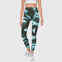 Леггинсы женские Тай дай синий, цвет: 3D-принт — фото 2