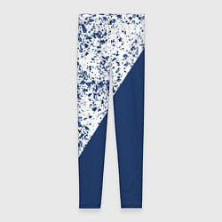Леггинсы женские Сине-белый пополам, цвет: 3D-принт