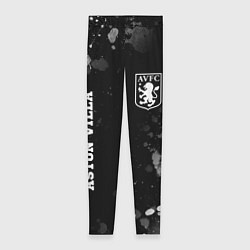 Женские легинсы Aston Villa sport на темном фоне вертикально