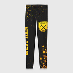 Женские легинсы West Ham - gold gradient вертикально