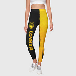 Леггинсы женские Monaco - gold gradient по-вертикали, цвет: 3D-принт — фото 2