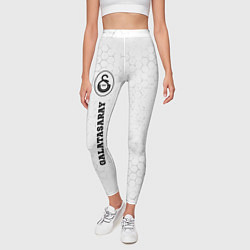 Леггинсы женские Galatasaray sport на светлом фоне по-вертикали, цвет: 3D-принт — фото 2