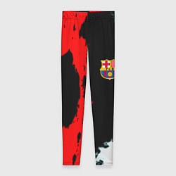 Леггинсы женские Barcelona fc краски спорт, цвет: 3D-принт