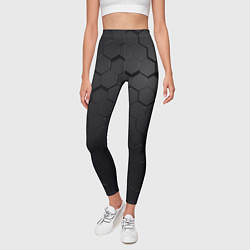 Леггинсы женские Камуфляж черных плит, цвет: 3D-принт — фото 2
