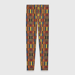 Леггинсы женские Африканский геометрический узор-паттерн, цвет: 3D-принт