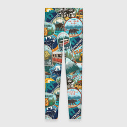 Леггинсы женские Adventure stickers, цвет: 3D-принт