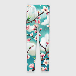 Леггинсы женские Цветущие ветки японской сакуры, цвет: 3D-принт