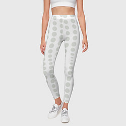 Леггинсы женские Пятнистые оптические круги - абстрактная иллюзия, цвет: 3D-принт — фото 2