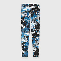 Леггинсы женские Выдры в речке на волнах - паттерн, цвет: 3D-принт