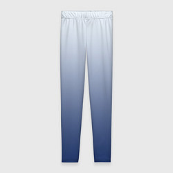 Женские легинсы Бело синий градиент