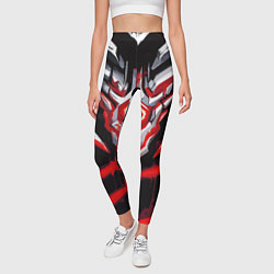 Леггинсы женские Абстрактная красная руна, цвет: 3D-принт — фото 2