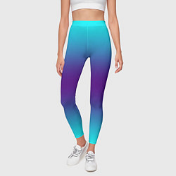 Леггинсы женские Градиент из неона, цвет: 3D-принт — фото 2