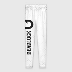 Женские легинсы Deadlock glitch на светлом фоне по-вертикали