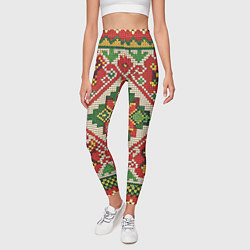 Леггинсы женские Классические русские узоры и орнамент, цвет: 3D-принт — фото 2