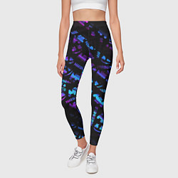 Леггинсы женские Marshmello neon club, цвет: 3D-принт — фото 2