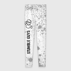 Женские легинсы Stumble Guys glitch на светлом фоне по-вертикали