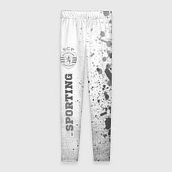 Женские легинсы Sporting - white gradient по-вертикали