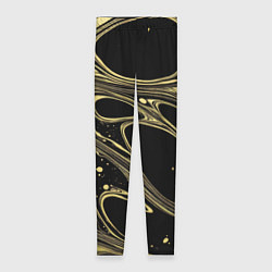 Женские легинсы Разводы в виде кругов и линий - текстура